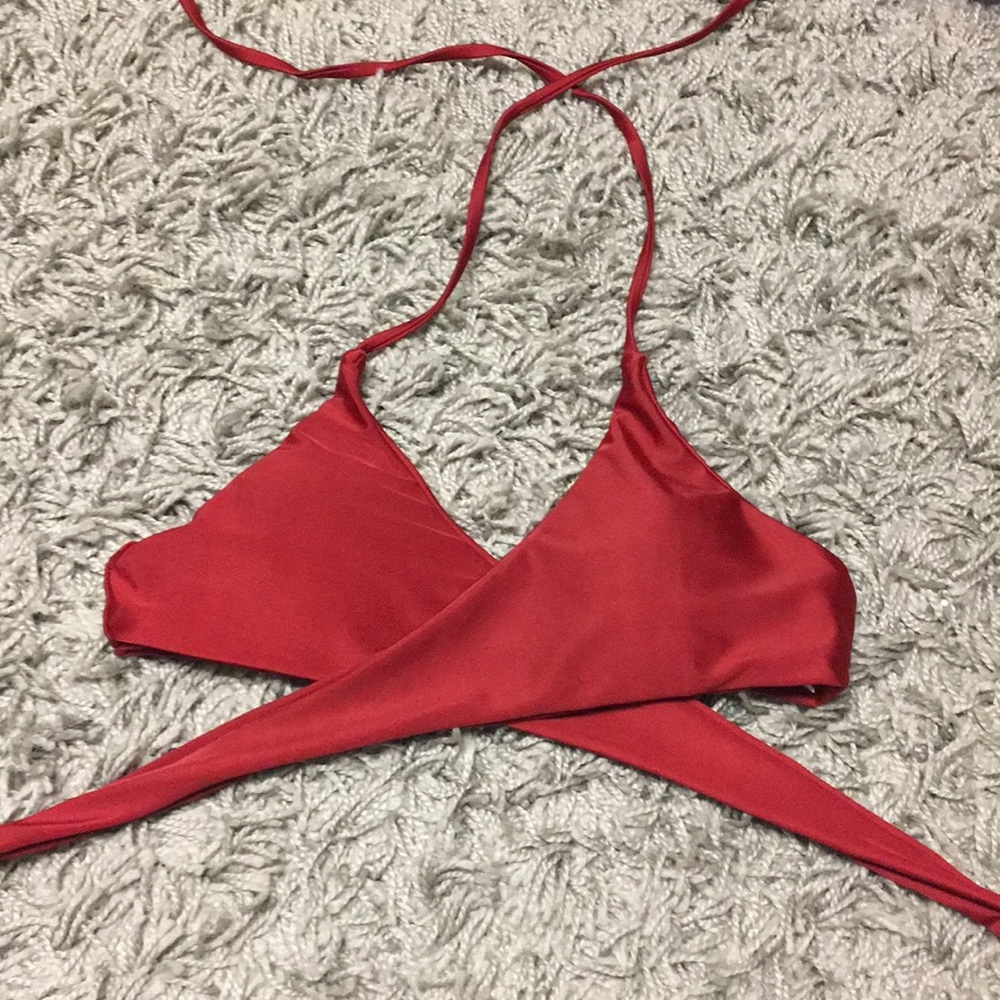 Bathing suit top and bottom.